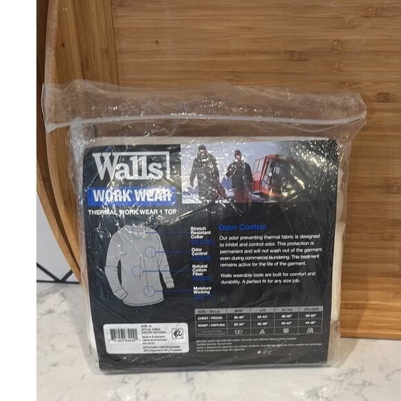 Walls Workwear thermal natural odor control sweat wicking size M Gorpcore - Picture 2 of 4